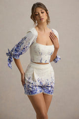 Benito | Wisteria Print Tailored Shorts