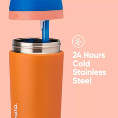 Owala Kid's Flip 14 oz. Insulated Stainless Steel Water Bottle Blue Citrus