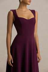 Andromeda | Burgundy Sweetheart Midi Dress