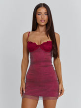Bonjour Mini Dress Burgundy