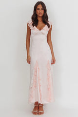 Zerai Ruffle Trimmed Maxi Dress Pink