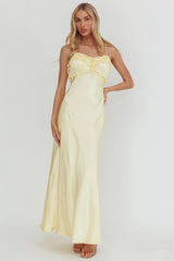 Caryn Frill Trim Maxi Dress Butter