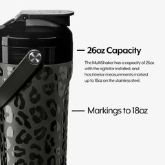 Black Leopard Print Insulated MultiShaker