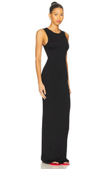 Sleeveless Crewneck Soft Jersey Maxi Dress