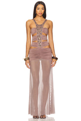 Hadassa Hand-Beaded Maxi Dress