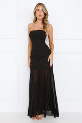 Event Extraordinaire Strapless Maxi Dress Black