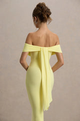 Cloe | Yellow Bardot Maxi Dress