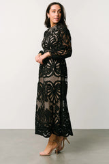 Eldora Lace Midi Dress | Black