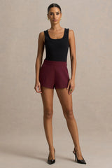 Lina | Burgundy Tailored Shorts