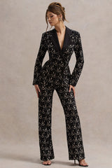 Kennedy | Black Lace Tailored Blazer