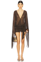 Draped Xxl Sleeve Dress