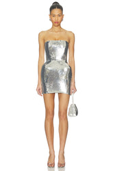 Sequin Padded Hip Mini Dress