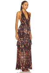Athens Crochet Lace Maxi Dress