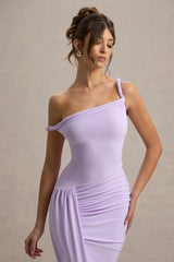 Angelique | Lilac Twisted Asymmetric Maxi Dress