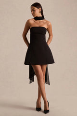 Noor | Bandeau-Neck Mini Dress With Scarf Detail