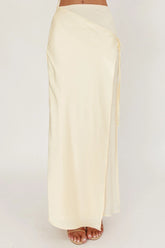 Jerica Wrap Front Maxi Skirt Butter
