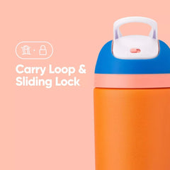 Owala Kid's Flip 14 oz. Insulated Stainless Steel Water Bottle Blue Citrus