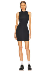 Jersey Mock Neck Mini Dress