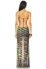 Strappy Maxi Dress With Trim