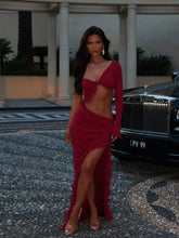 Elysia Maxi Dress Burgundy