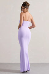 Ceremony | Lilac Bandeau Fishtail Maxi Dress