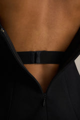 Gifted | Black Bandeau-Neck Corset Top