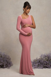 Oh Baby | Blush Maternity One Shoulder Bodycon Maxi Dress