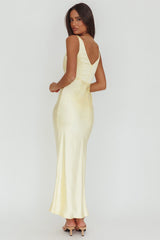 Venus Rising Sleeveless Cowl Neck Maxi Dress Butter