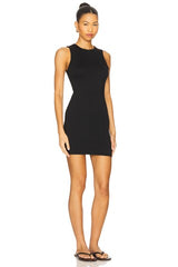 Sleeveless Crewneck Soft Jersey Mini Dress