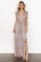 Arlene Shimmer Gown | Dusty Lilac + Rose