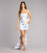 Silvia Floral Bow Mini Dress