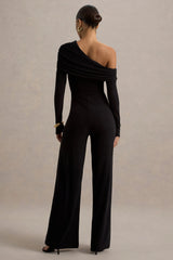 Gracious | Black Jumpsuit With Asymmetric Neckline
