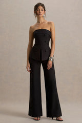 Noemi | Black Bandeau Tailored Jumpsuit