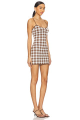 Gingham Knit Mini Dress