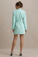 Prized | Mint Green Tailored Blazer Dress With Bow