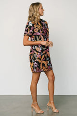 Patricia Sequin Short Dress | Black