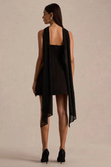 Noor | Bandeau-Neck Mini Dress With Scarf Detail