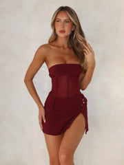 Beau Mini Dress Burgundy
