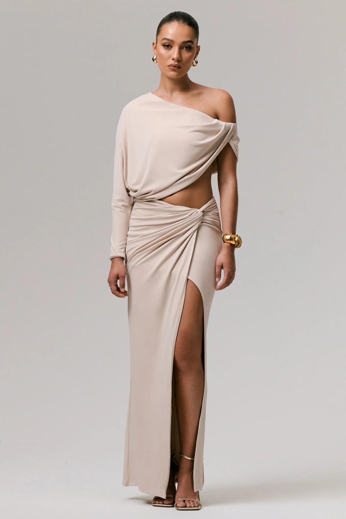 Marlena | Stone Twisted Split Maxi Skirt