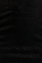 Farryn | Black Asymmetric-Neck Maxi Dress With Bow Detail