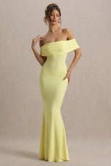 Cloe | Yellow Bardot Maxi Dress