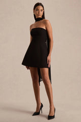 Noor | Bandeau-Neck Mini Dress With Scarf Detail