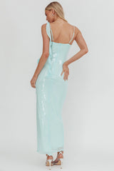 She Glows Cami Strap Sequin Maxi Dress Mint
