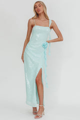 She Glows Cami Strap Sequin Maxi Dress Mint