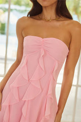 Imagine It Strapless Mini Dress Pink