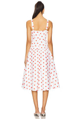 Red Dot Midi Dress
