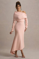 Lou | Pink One-Shoulder Asymmetric Maxi Dress