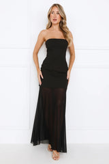 Event Extraordinaire Strapless Maxi Dress Black