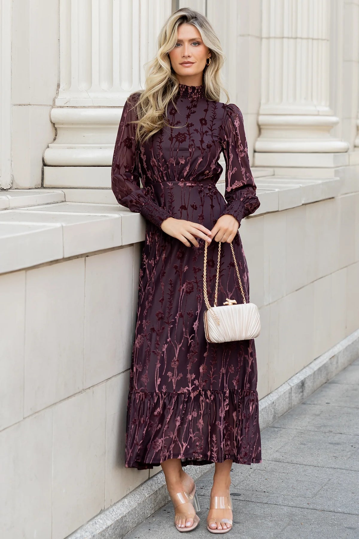 Penelope Velvet Maxi Dress | Clove