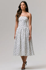 Triumph | Polka Dot Bandeau Midi Dress
